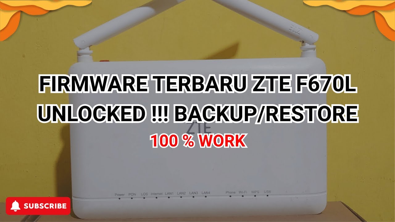 FIRMWARE TERBARU ZTE F670L UNLOCKED !!! BACKUP/RESTORE #zte #ont #ztef670l