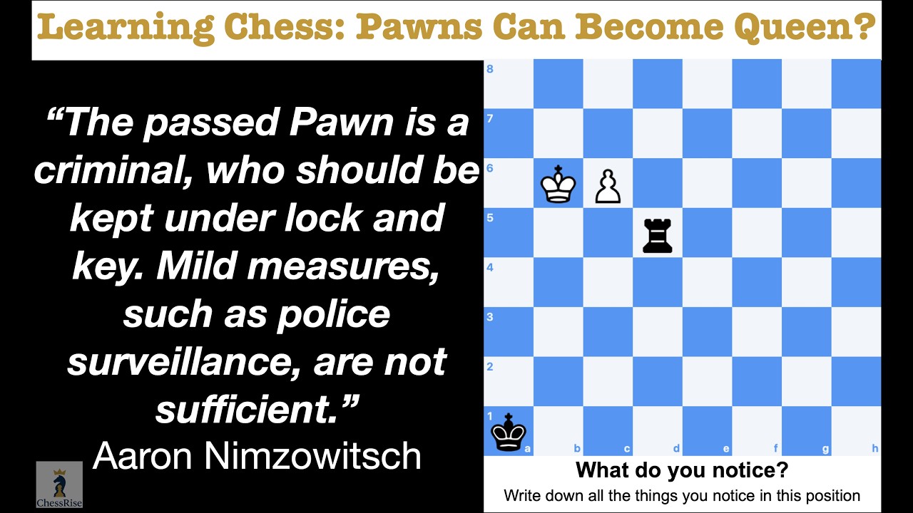 Learning Chess: Pawns Can Become Queen?