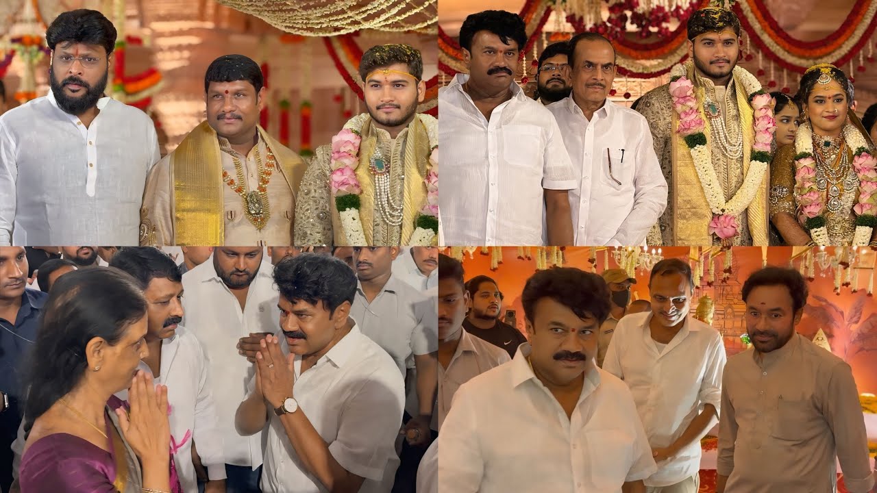 Talasani Skylab Yadav Son Marriage Full Video | Talasani Srinivas Yadav | BJP Minister Kishan Reddy