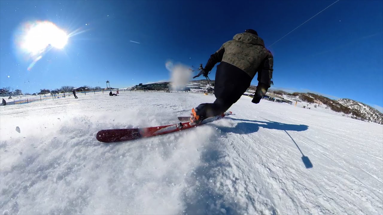 Telemark ski first snow Australian winter 2025