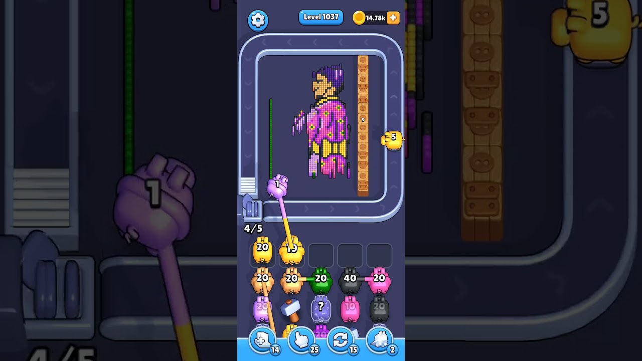 Pixel Flow Level 1037 Solution No Commentary 