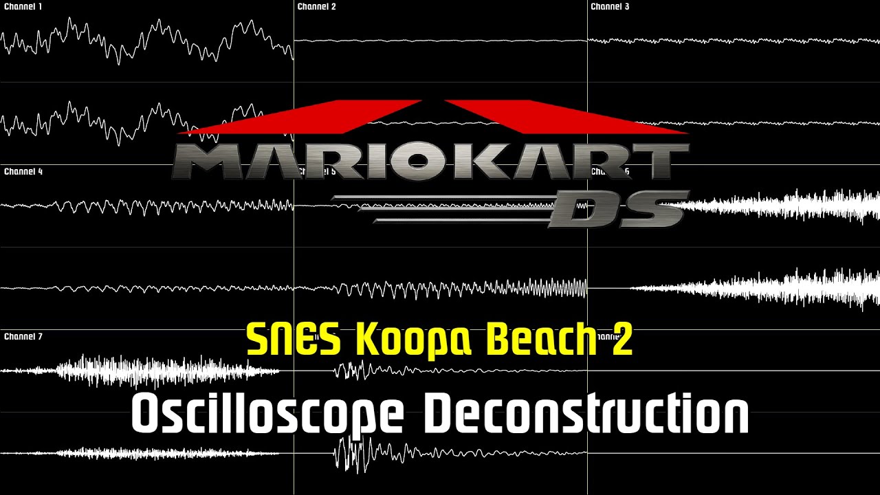 Mario Kart DS - SNES Koopa Beach 2 [Oscilloscope Deconstruction]