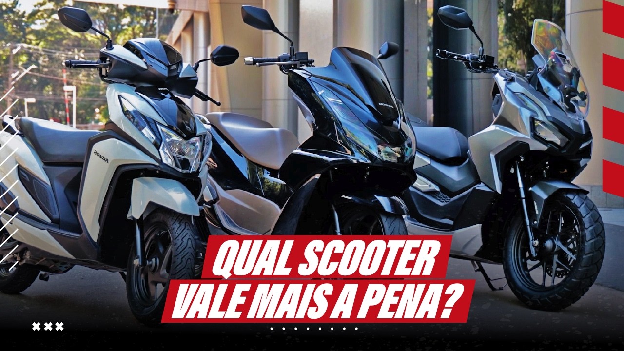 Scooters Honda em teste | Elite 125 x PCX 160 x ADV 160 — Qual é a melhor?