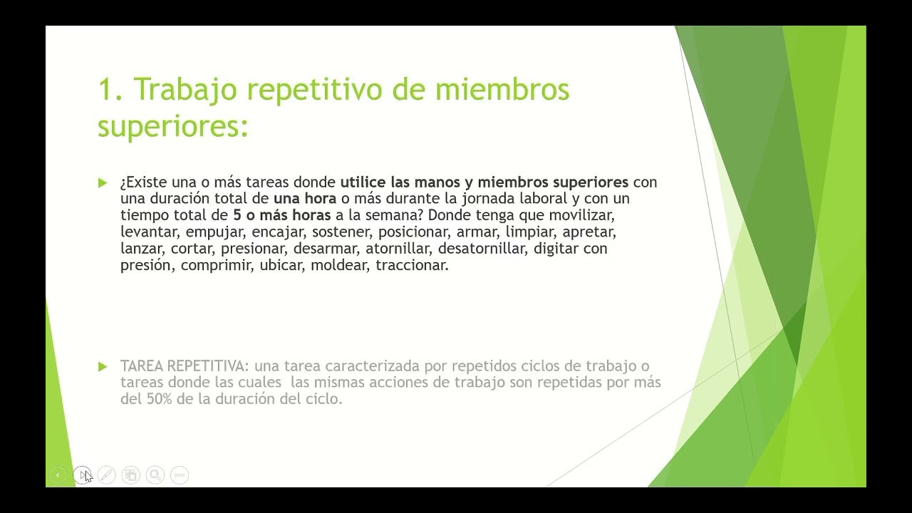 Identificación inicial de los factores de riesgo de TMERT / Nuevo Protocolo TMERT