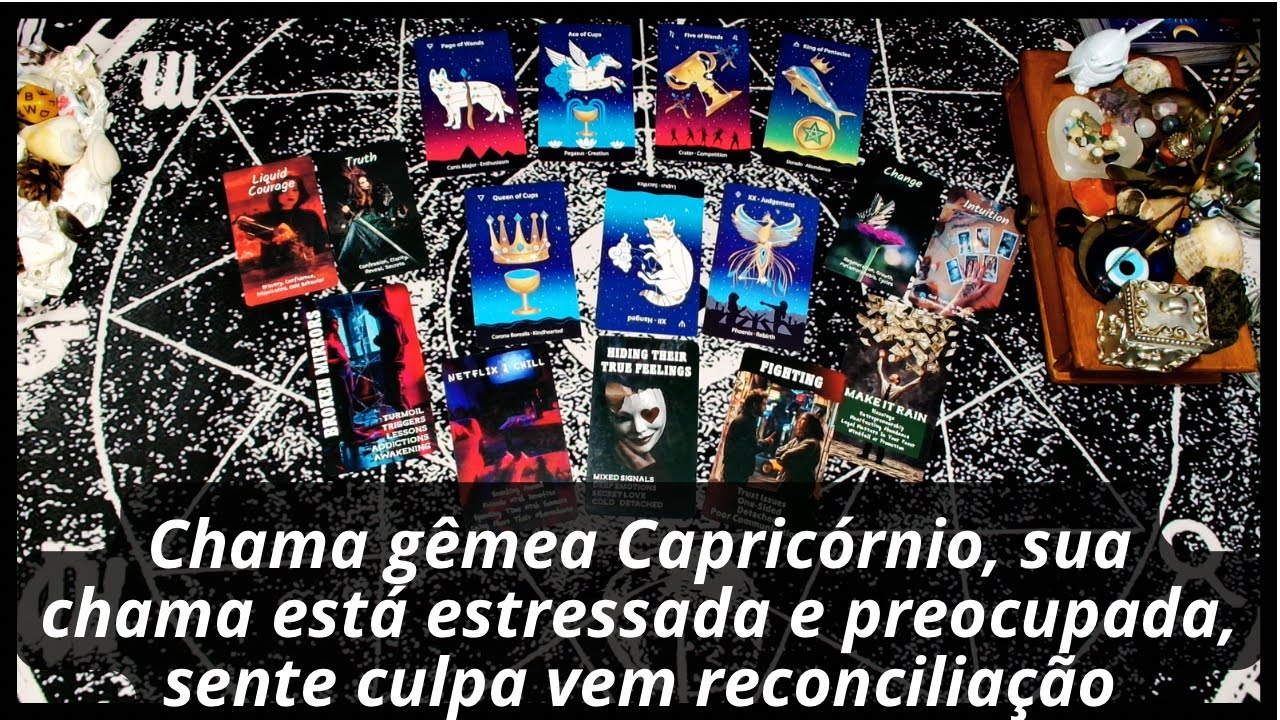 Chama gêmea Capricórnio, sua chama está estressada e preocupada, sente culpa vem reconciliação