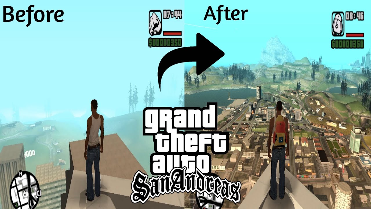 Как увеличить/изменить дальность прорисовки в GTA San Andreas || LetItTechz