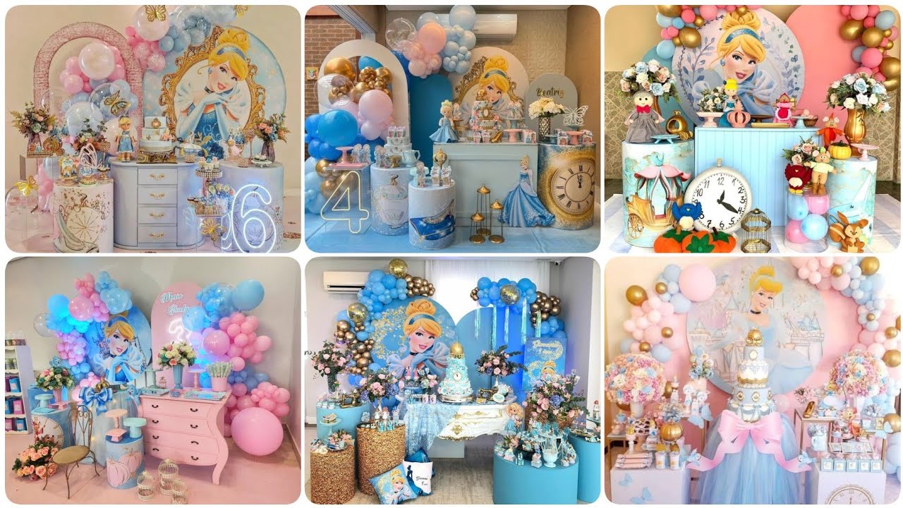 Ideas para decorar cumplea&ntilde;os con tem&aacute;tica de Cenicienta 2025 || Las mejores decoraciones de cump...
