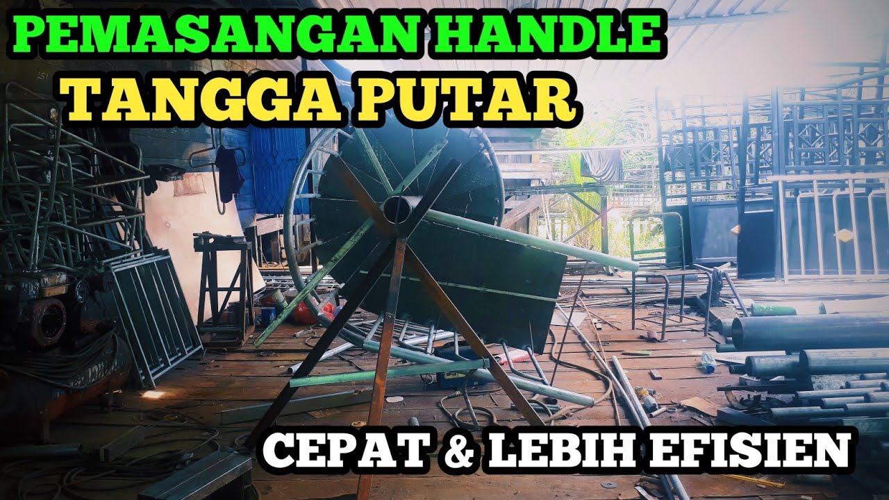 Pemasangan Pegangan Ralling TANGGA PUTAR || Hasil Pembuatan Tangga Putar
