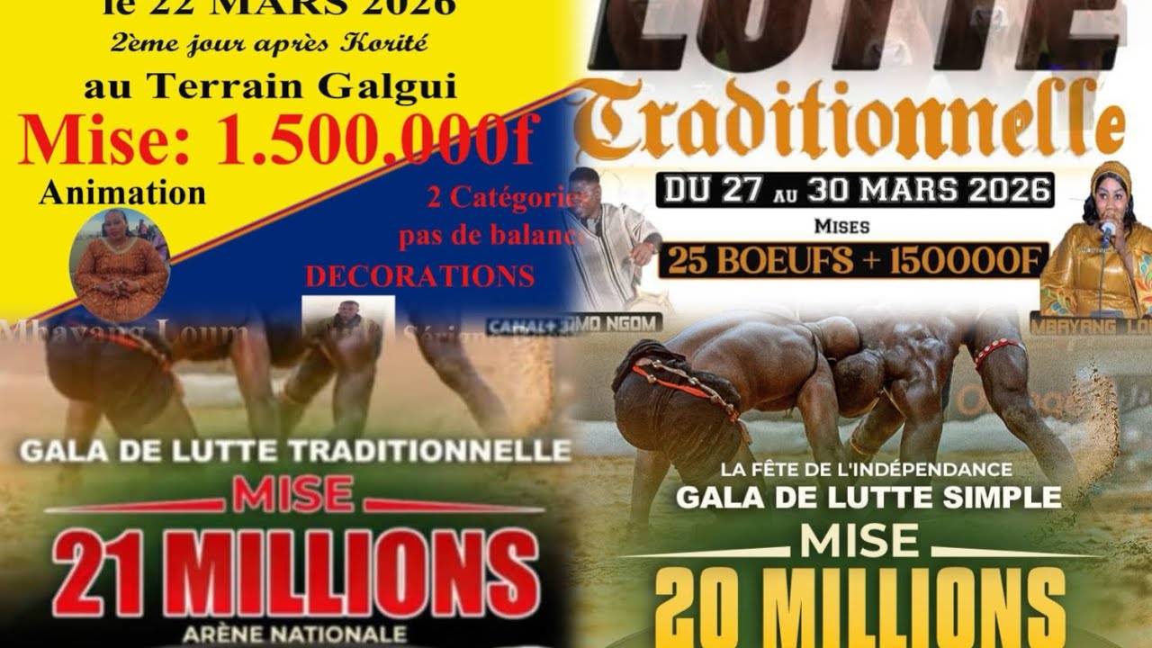 Annonce des Événements de Lutte Traditionnelle Mise You Reuy 