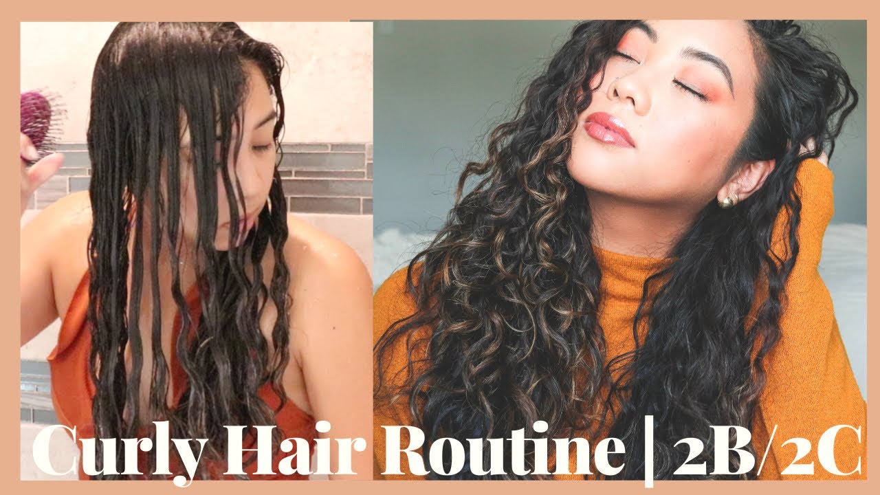 EASY CURLY HAIR ROUTINE FOR PERMED 2B/2C HAIR USING FAVORITE DRUGSTORE PRODUCTS