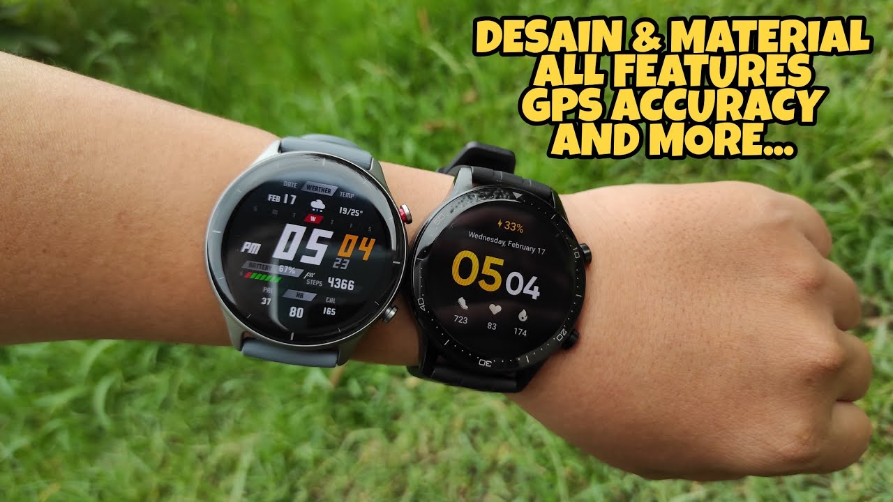 side by side: Amazfit GTR 2e VS Realme Watch S Pro