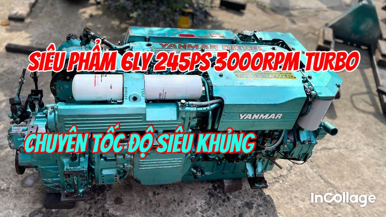 Bán Động Cơ Yanmar 6LY 245ps 3000Rpm Turbo Cao Tốc Cano Siêu Vip Chỉ 125tr 0923,5555,97 Tâm|Tâm Vlog