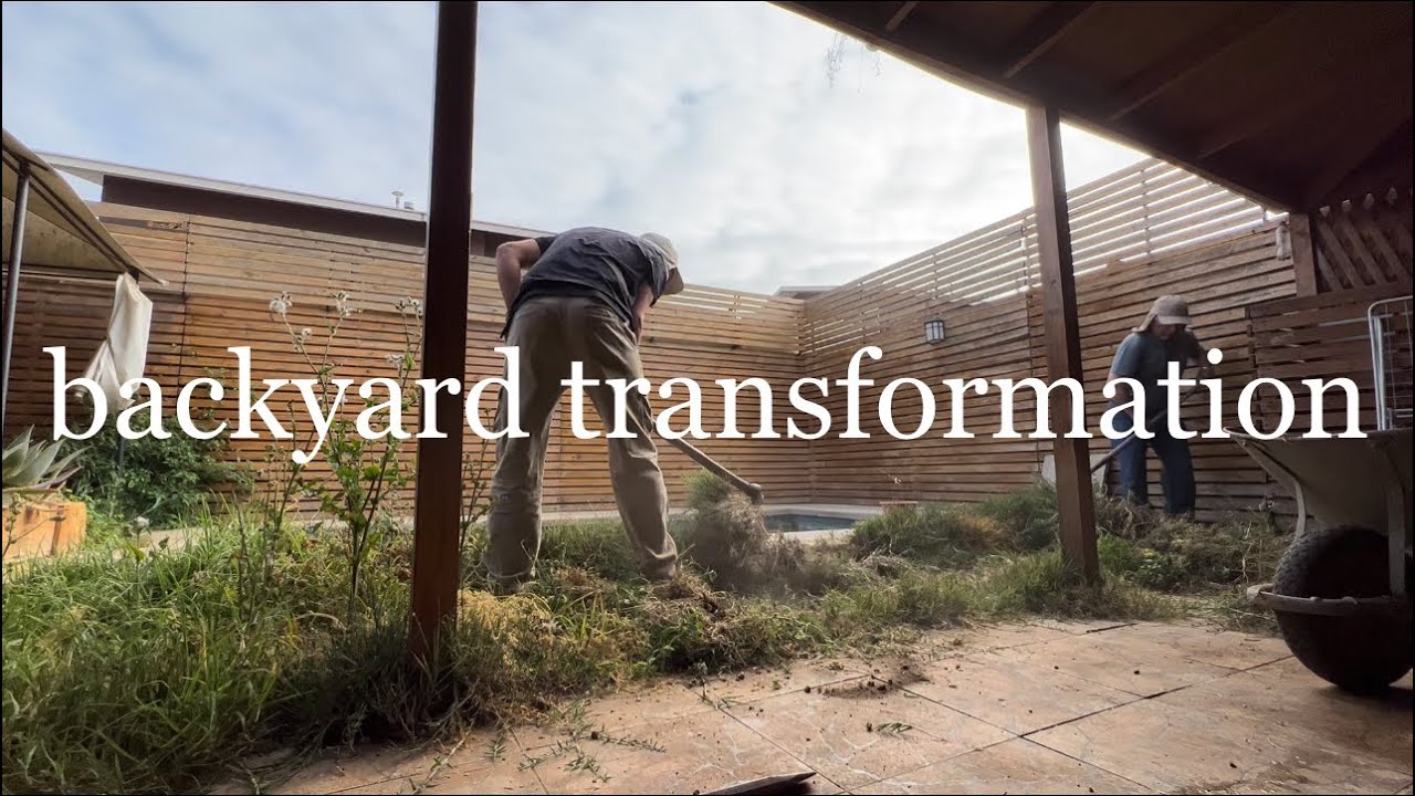 Transforming an Overgrown Backyard to a Peaceful Pool Area