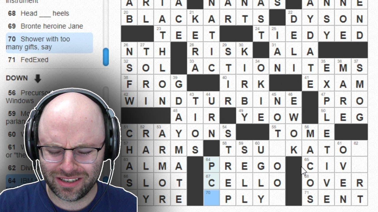 The crossword puzzle actually made me tap out