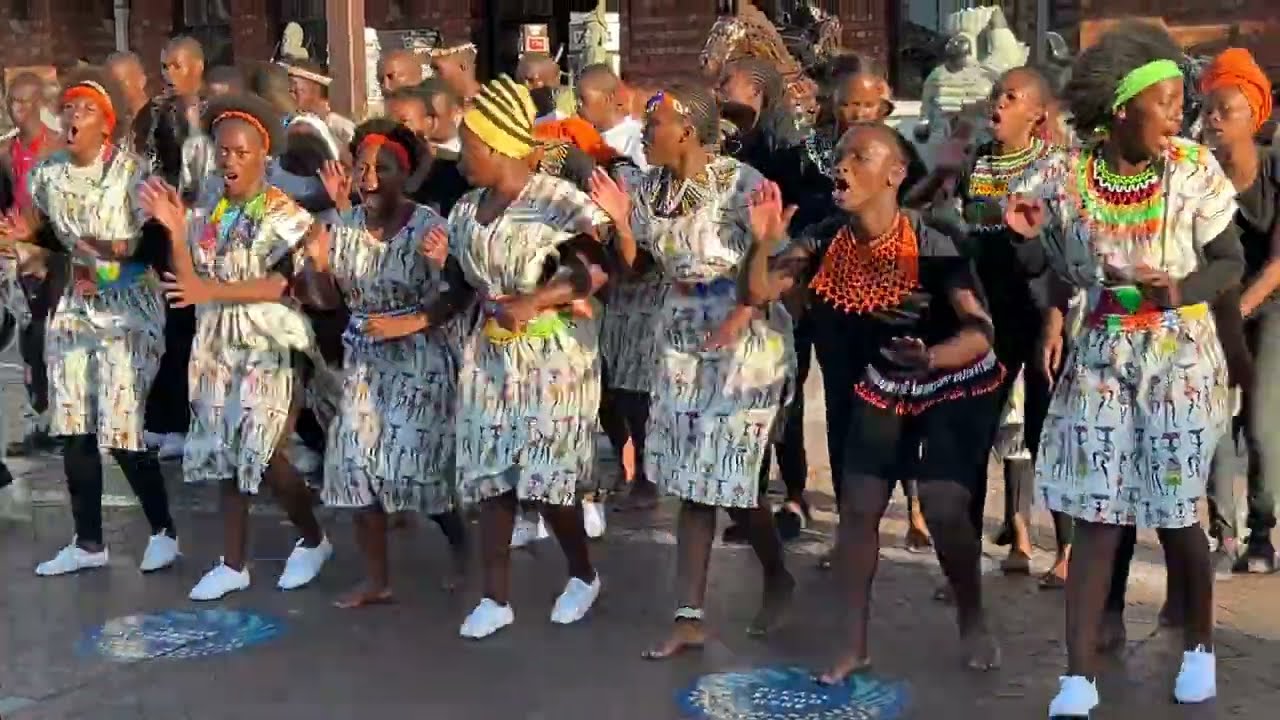 Isibane se Afrika dance group at the V&A waterfront