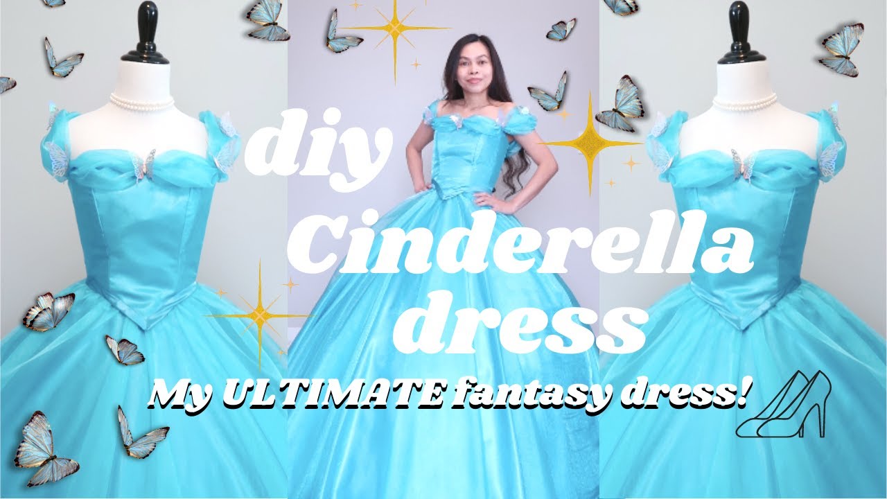 How I sew my first Disney princess dress | Cinderella Dress DIY Sewing projects with me