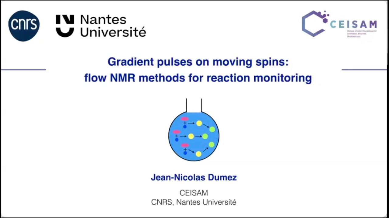 Gradient pulses on moving spins | Dr. Jean Nicolas Dumez | Session 86