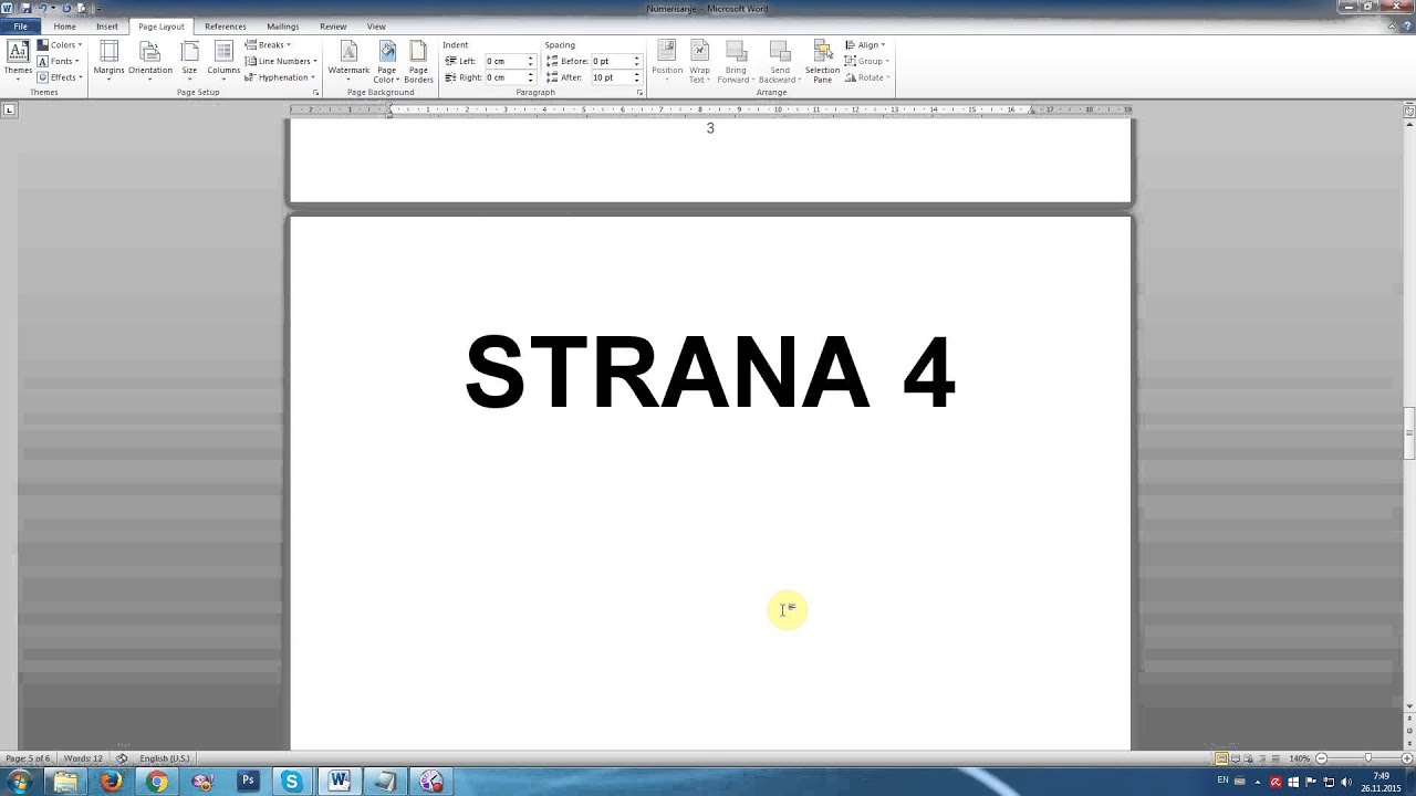 Word - Kako numerisati od bilo koje strane | Numeracija strana u wordu | TV Rovac