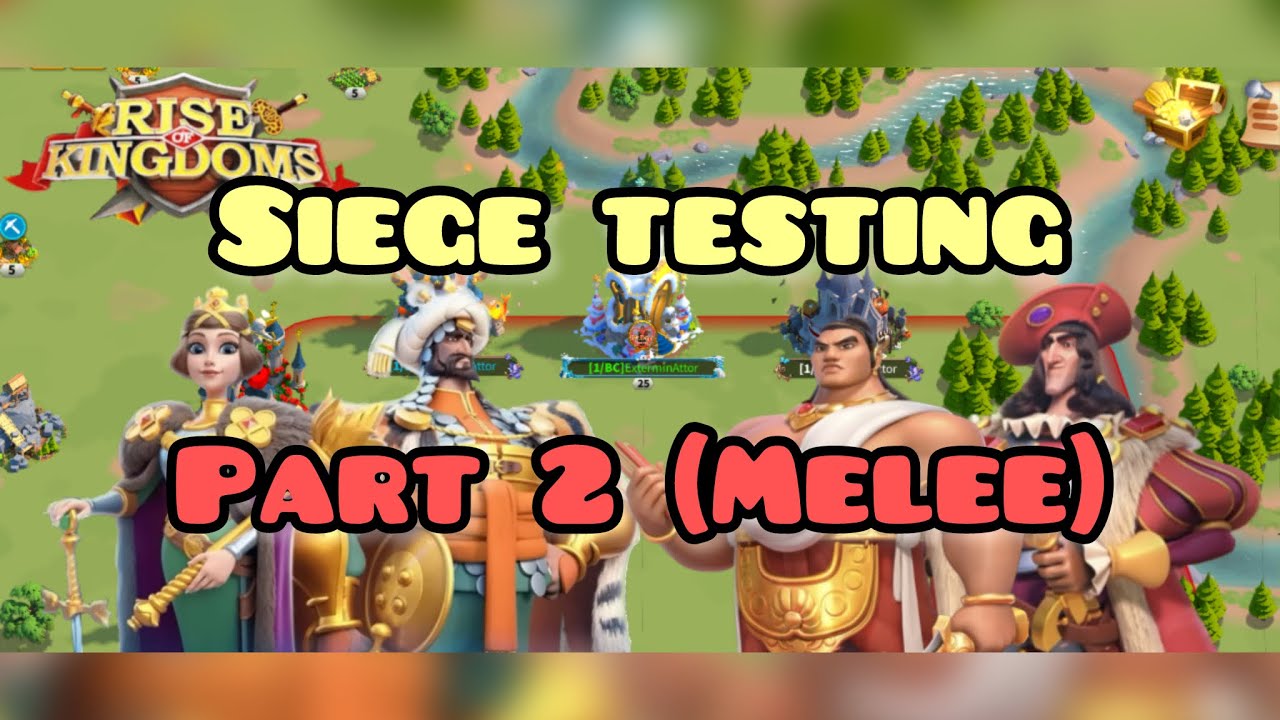 SIEGE TEST PART 2 IS HERE! We max cordoba and test best 1v1 siege melee pairings in rok!
