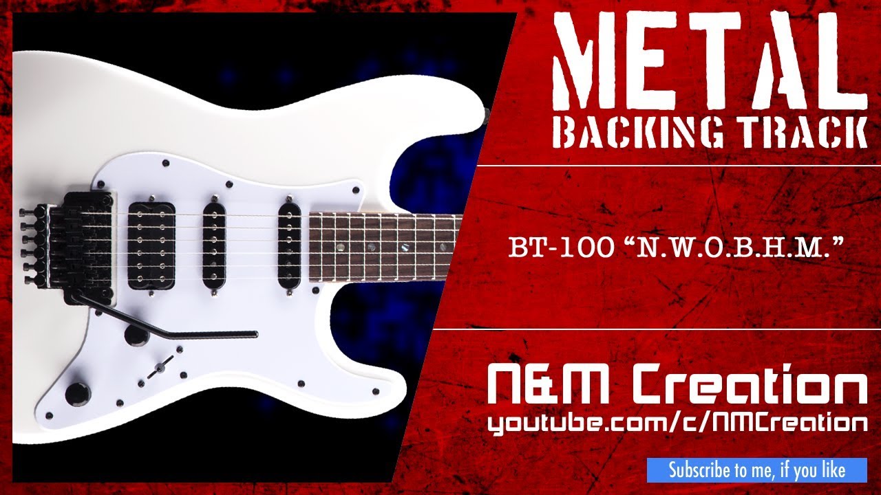 New Wave of British Heavy Metal (NWOBHM) Backing Track in Em | BT-100