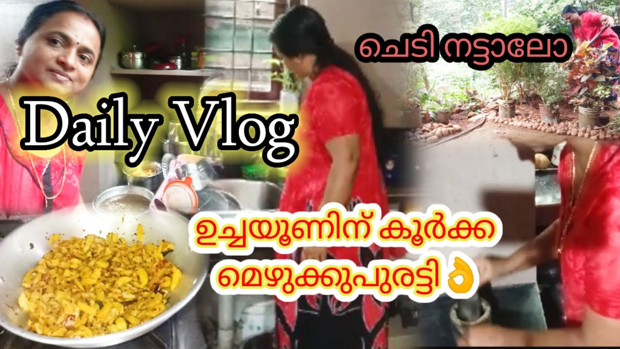 ഉച്ചയൂണിന് കൂർക്ക മെഴുക്കുപുരട്ടി 💖 ചെടി നട്ടാലോ 💖 Nadan Curry Kerala Style | Daily Vlog
