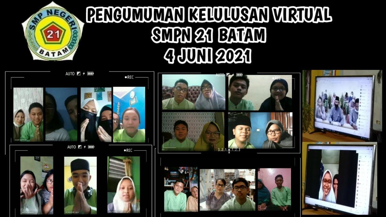 PENGUMUMAN KELULUSAN VIRTUAL SMPN 21 BATAM 4 JUNI 2021