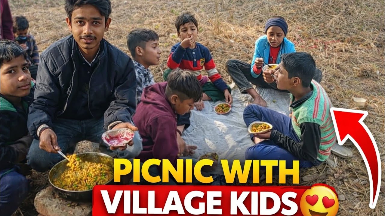 Picnic with village kids 😍 aaj ham logo ne banaya pasta 🍝