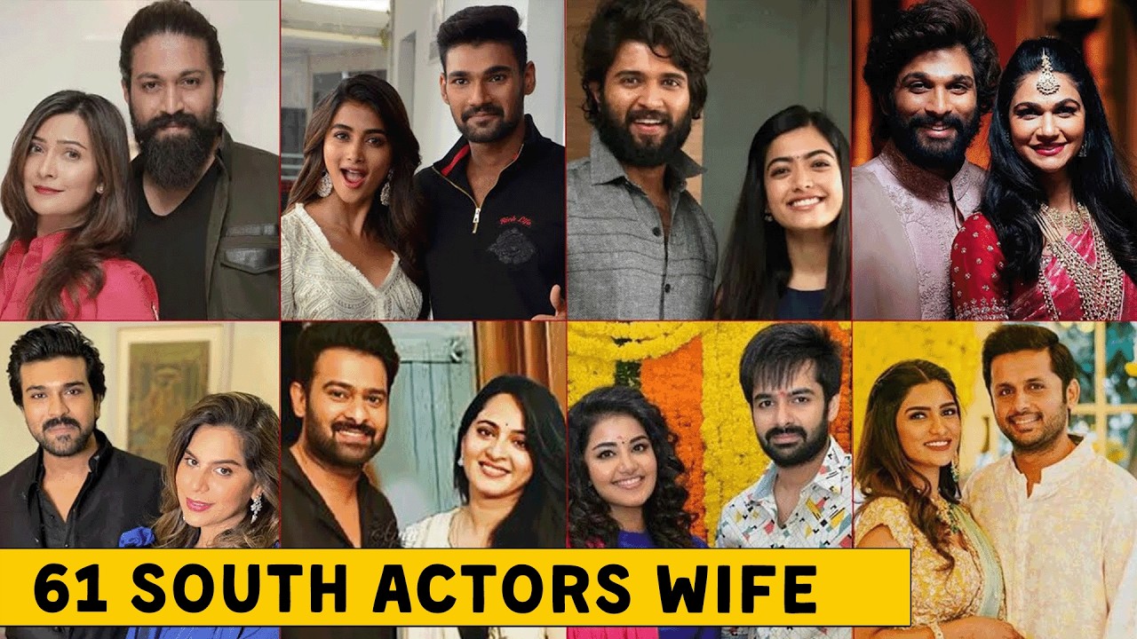 61 South Indian Actors Wife 2025 | Most Beautiful Wives Of South Superstars