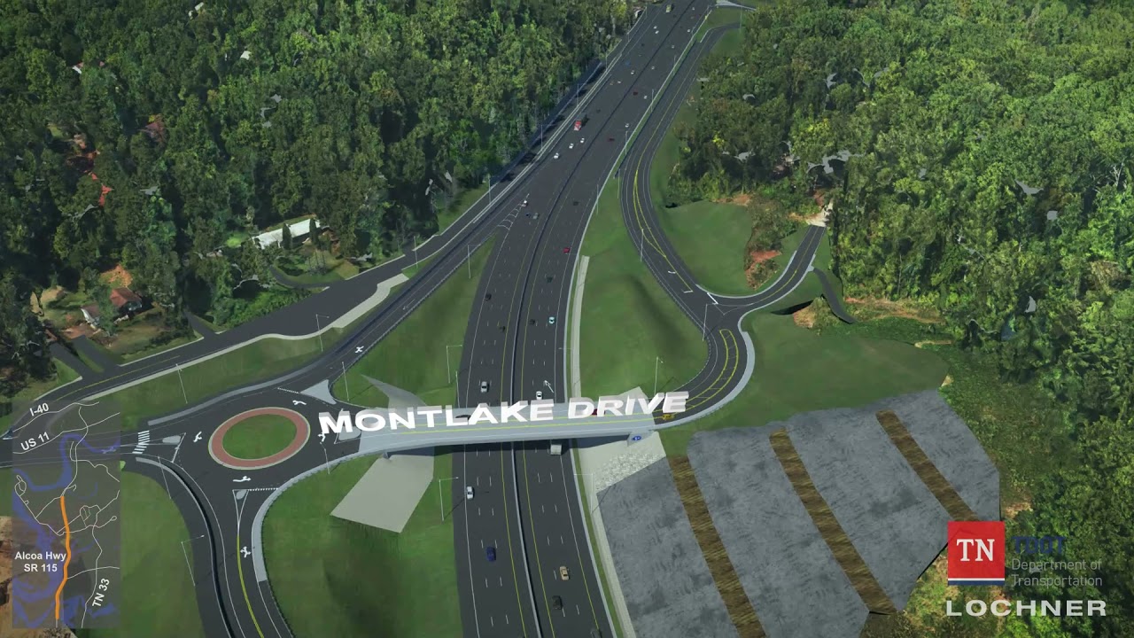 TDOT   Alcoa Highway   Little River to Cherokee Trail   Flythrough Animation