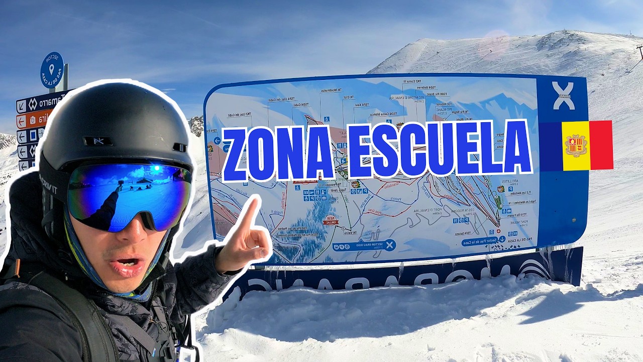 Cómo llegar a la zona de ESCUELA y pistas FÁCILES para PRINCIPIANTES en Pas de la Casa (Andorra)
