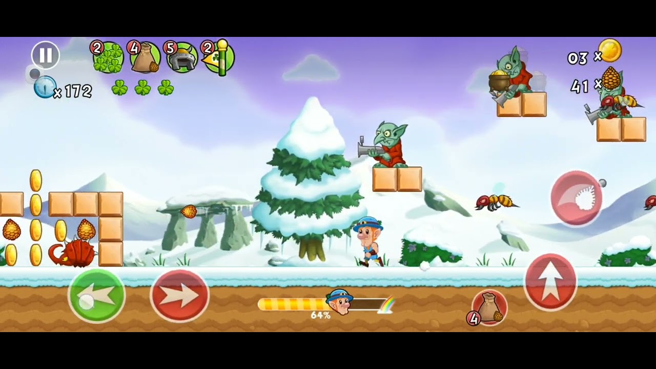 Playing Lep's World 2 World 10 Level 8 part 3