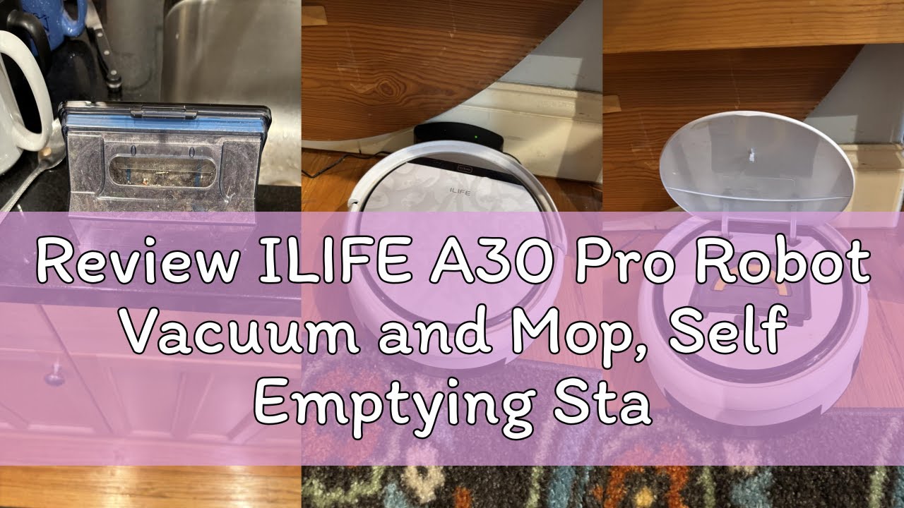 Review ILIFE A30 Pro Robot Vacuum and Mop, Self Emptying Station for 60 Days, 5000Pa Suction, LiDAR