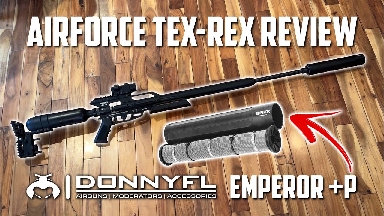 Мощное подавление звука с помощью НОВОГО глушителя DonnyFL Emperor +P Big Bore для пневматическог...
