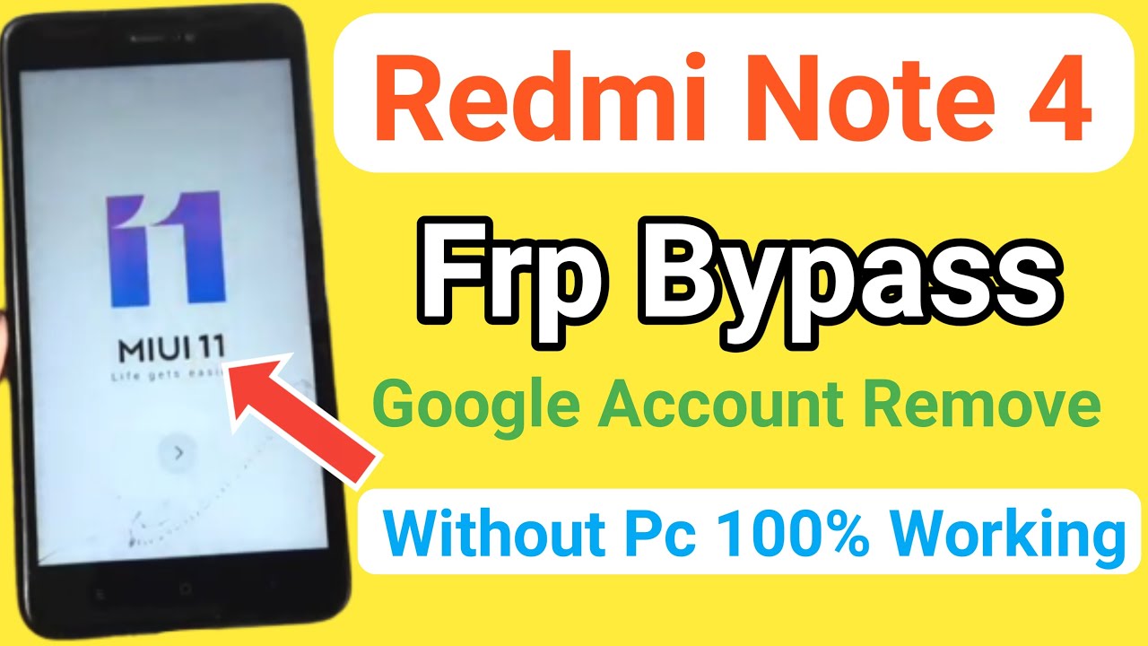 Redmi Note 4 Frp Bypass l Without Pc l 100% Working l Xiaomi Note 4 Google Account Unlock