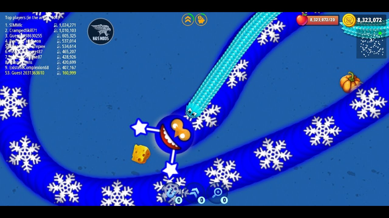 WormsZone.io Hungry Snacks Game Play GO TO Top 1 Rank IN Live