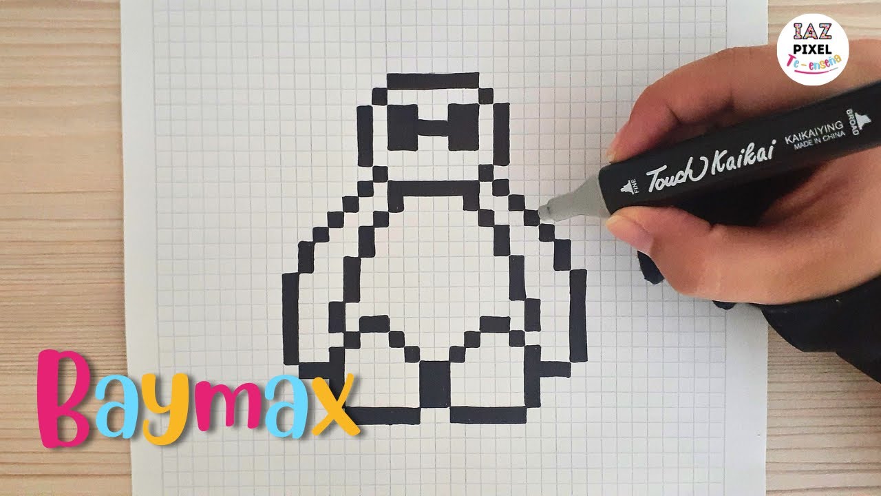 Como dibujar a BAYMAX en PIXEL ART – Tutorial paso a paso