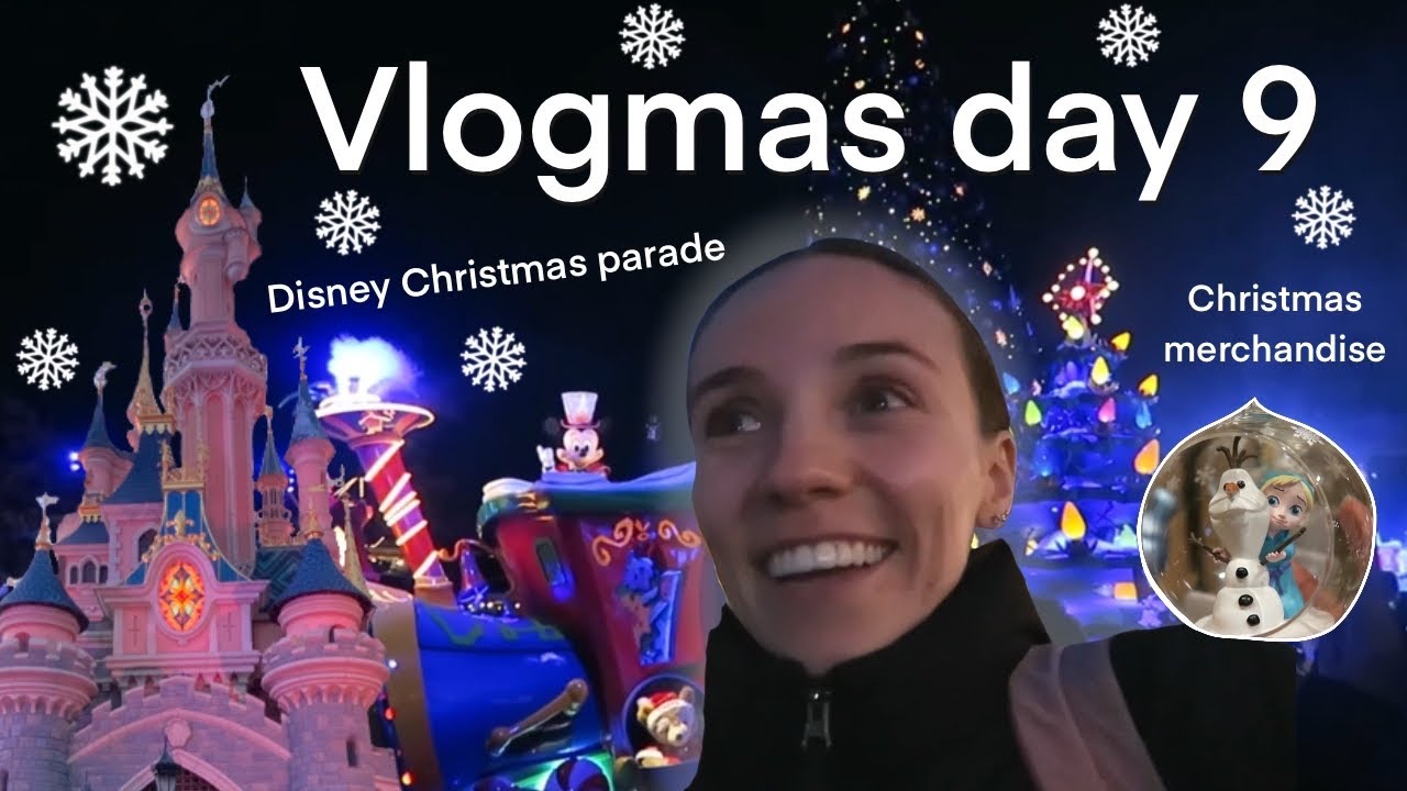 День 9 Vlogmas 🎄 Рождественский парад в Диснейленде в Париже, продажа сувениров и игры!