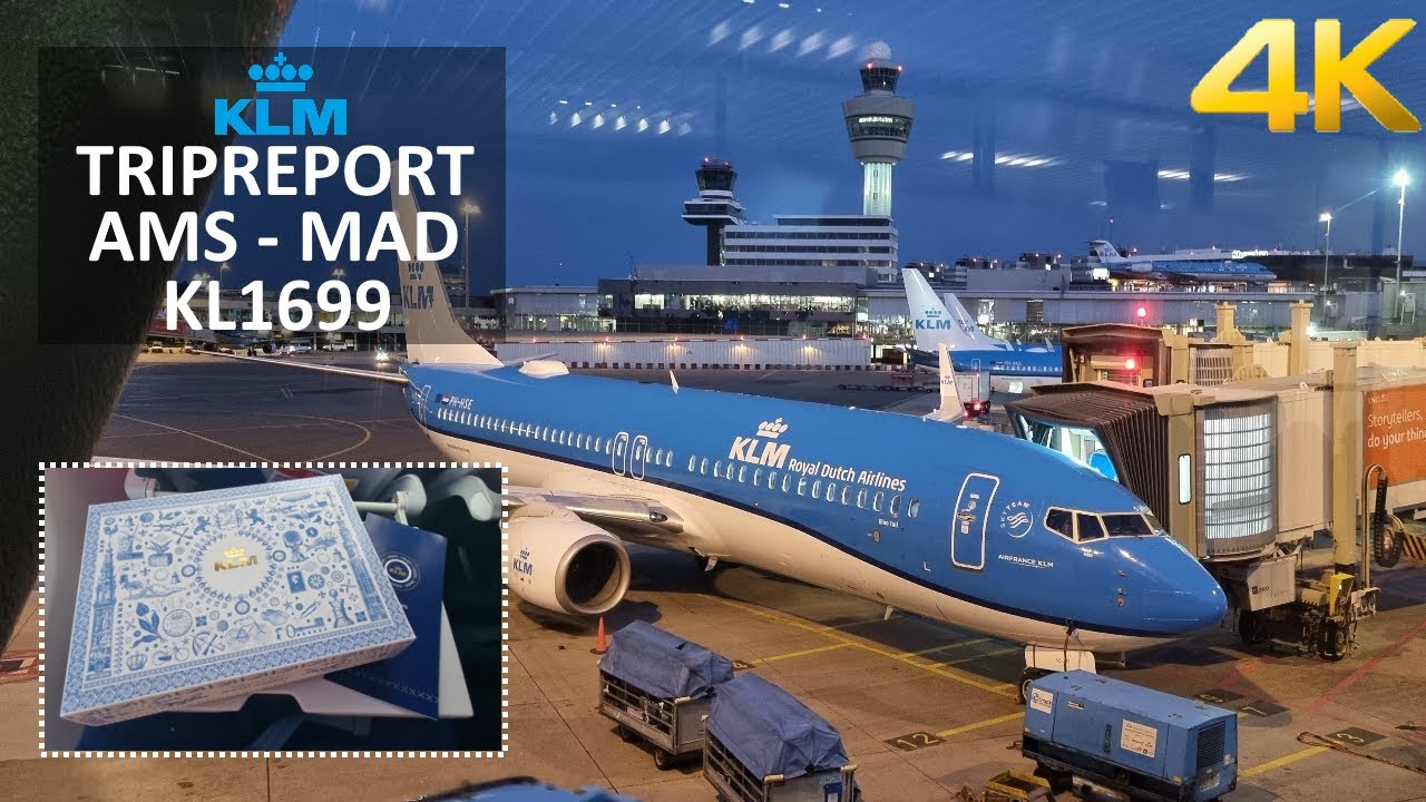 ✈ [4K] TRIPREPORT | KLM | Boeing 737-800 | Amsterdam  -  Madrid  | Europe Business Class