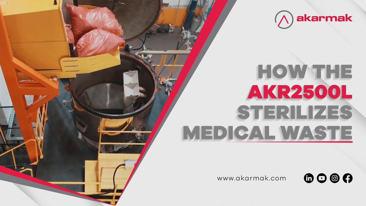 AKR2500L Pre-Shredding Medical Waste Sterilization Machine