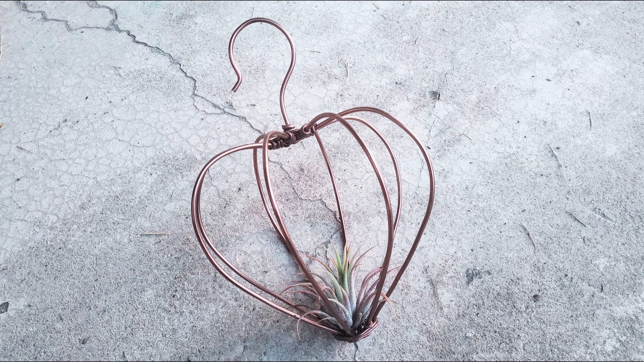 用鋁線折"燈籠果 花器"教學 Handmade Aluminum Wire Wrapped" Golden Berry Plant Holder" Tutorial