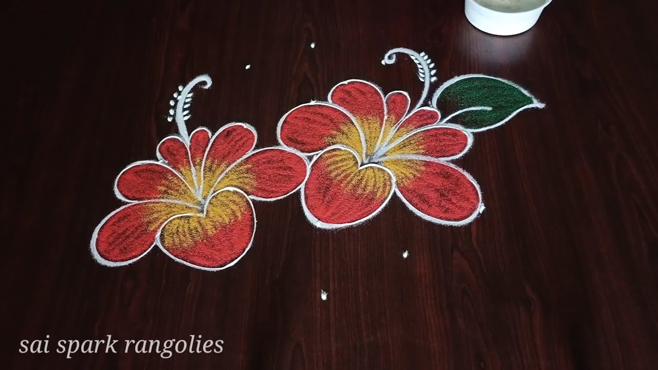 small flower rangoli | simple kolangal | creative kolangal | latest rangoli @saisparkrangolies