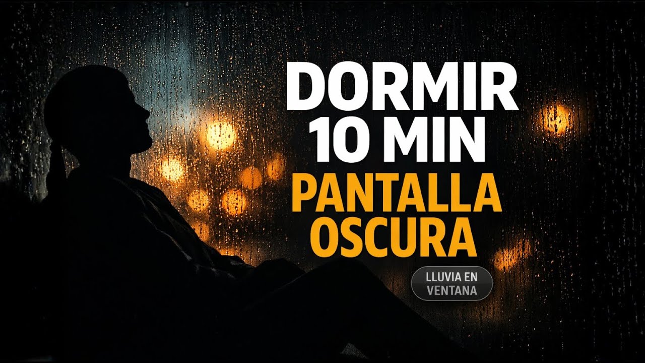 Dormir profundo en 10 minutos | Lluvia en la ventana (Pantalla oscura) #2