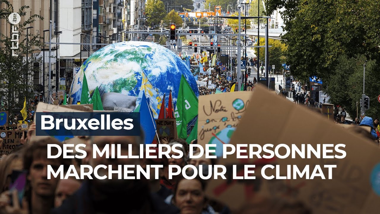 Bruxelles: des milliers de personnes marchent pour le climat - RTBF Info