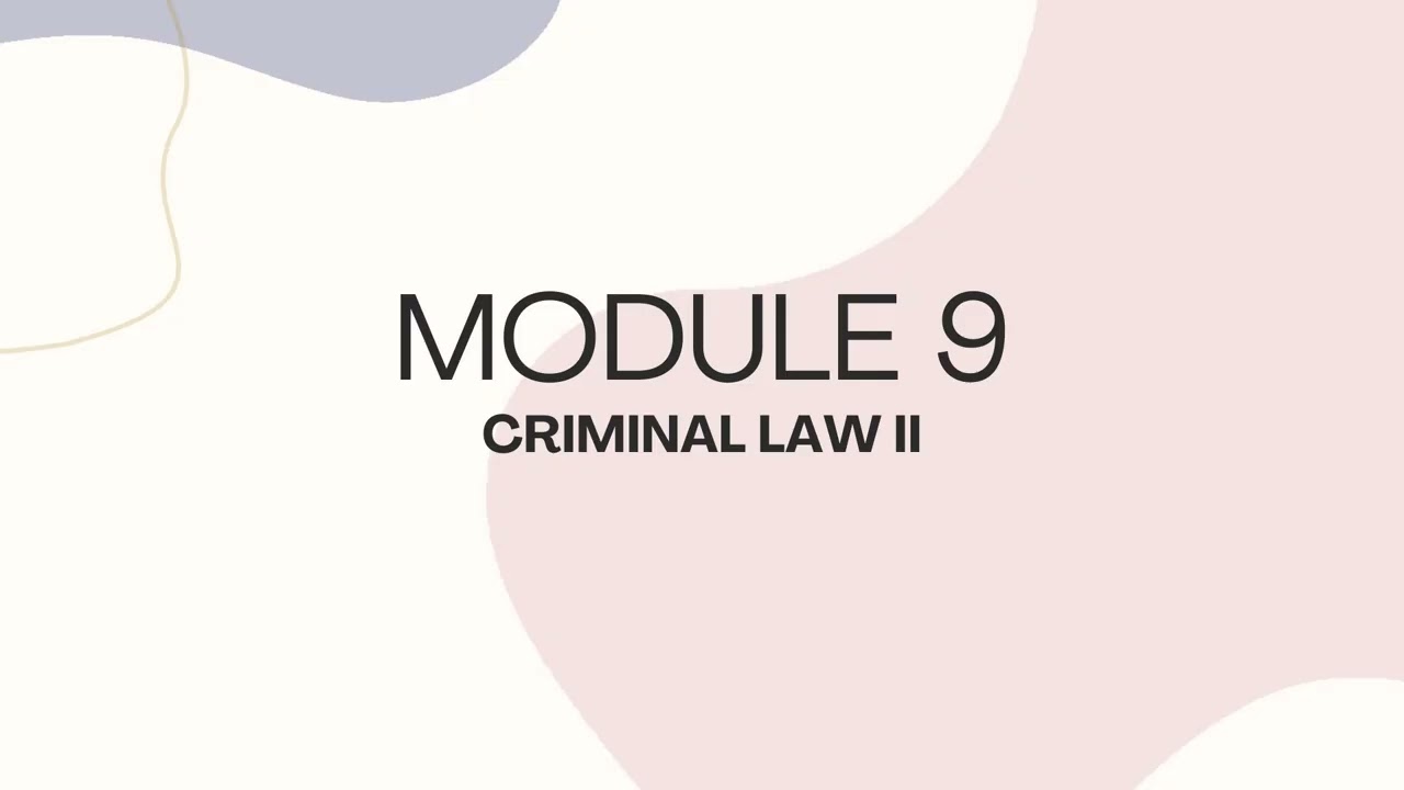 Criminal Law II | Mod 9 | People v. Davis