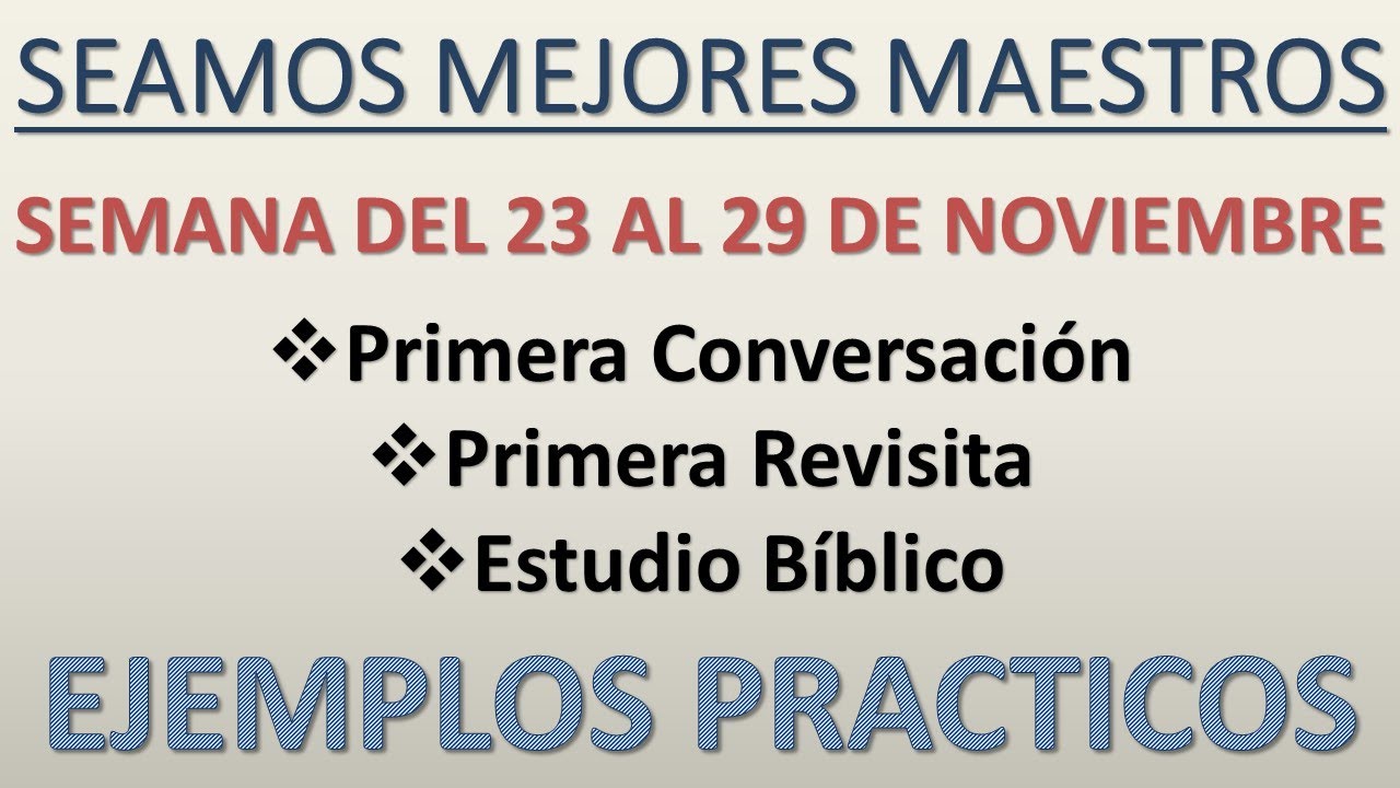 SEAMOS MEJORES MAESTROS - SEMANA DEL 23 AL 29 DE NOVIEMBRE |PRESENTACIONES MODELO|