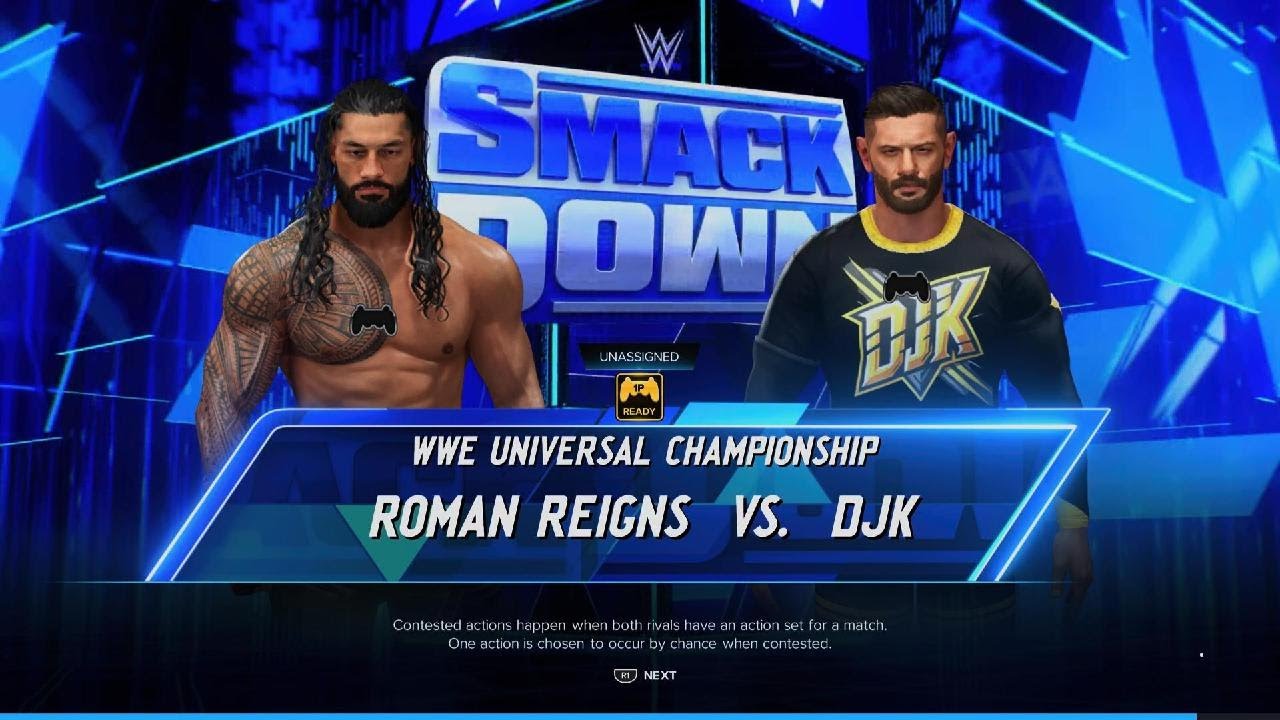 WWE 2K24 Roman Reigns face DJK for Universal Title - Smackdown - Universe