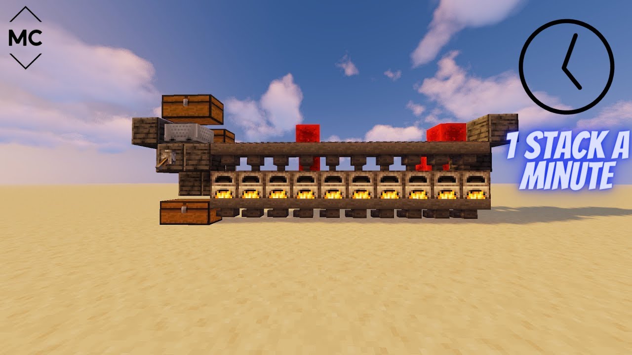 MegaCraft | SuperSmelter Tutorial |  1 Stack Per Minute | Perfect For Beginners