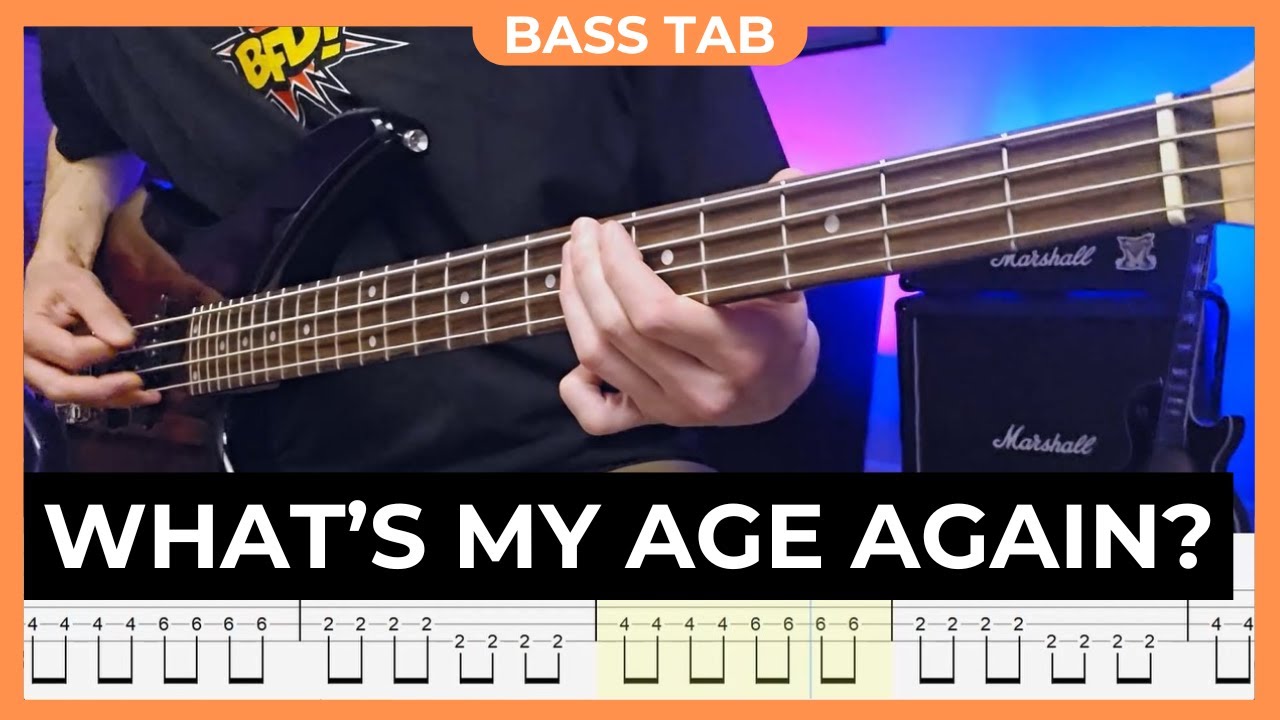 BLINK-182 - What's My Age Again? - Bass Cover with Bass Tabs