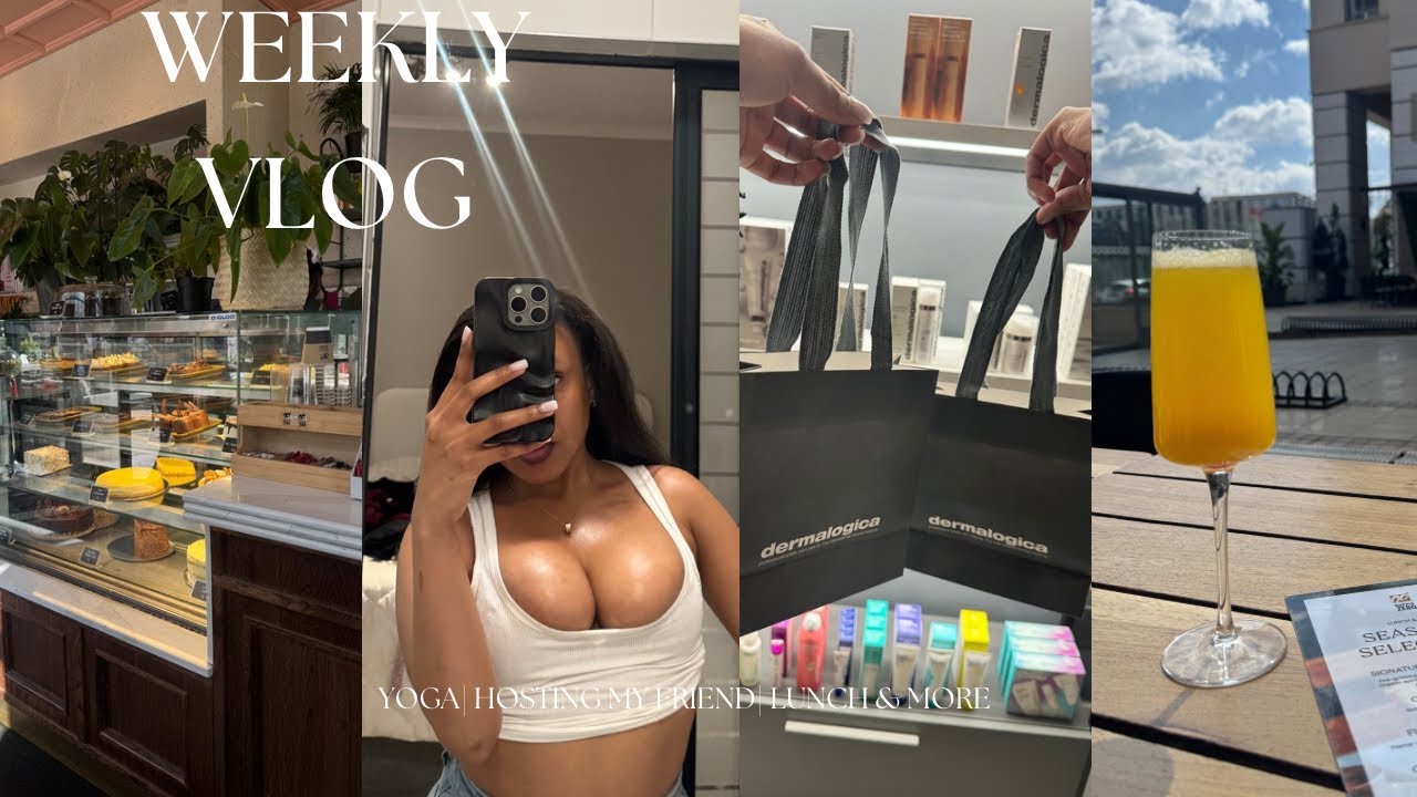 Weekly vlog: shopping haul| yoga with dermalogica| lunch| hosting my friend & more