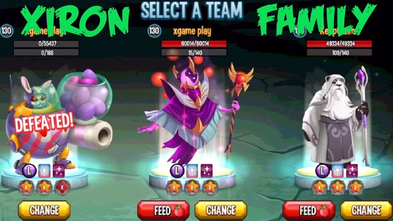 ● Monster Legends - Revelado Equipo Rabooka White Pandalf Xiron The Ruby Team combat
